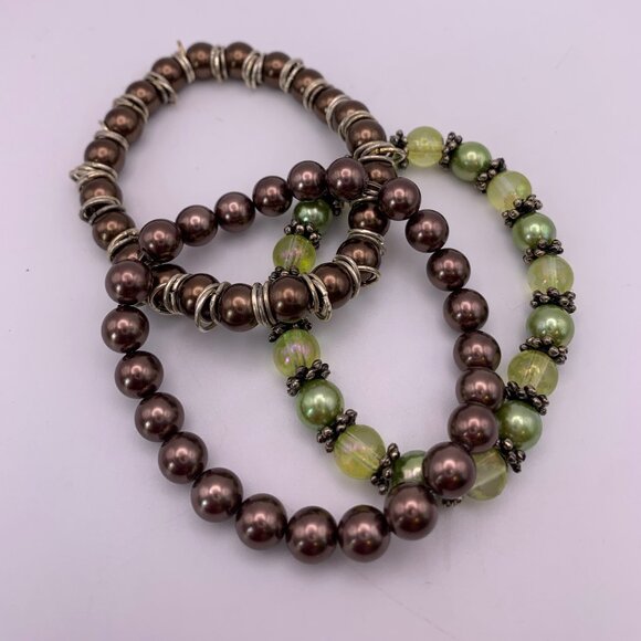 🐱 5 for $10.  3 BEADED STRETCH BRACELETS - Picture 4 of 4